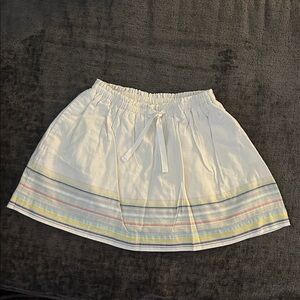 GAP White Skirt with Multicolor Stripes